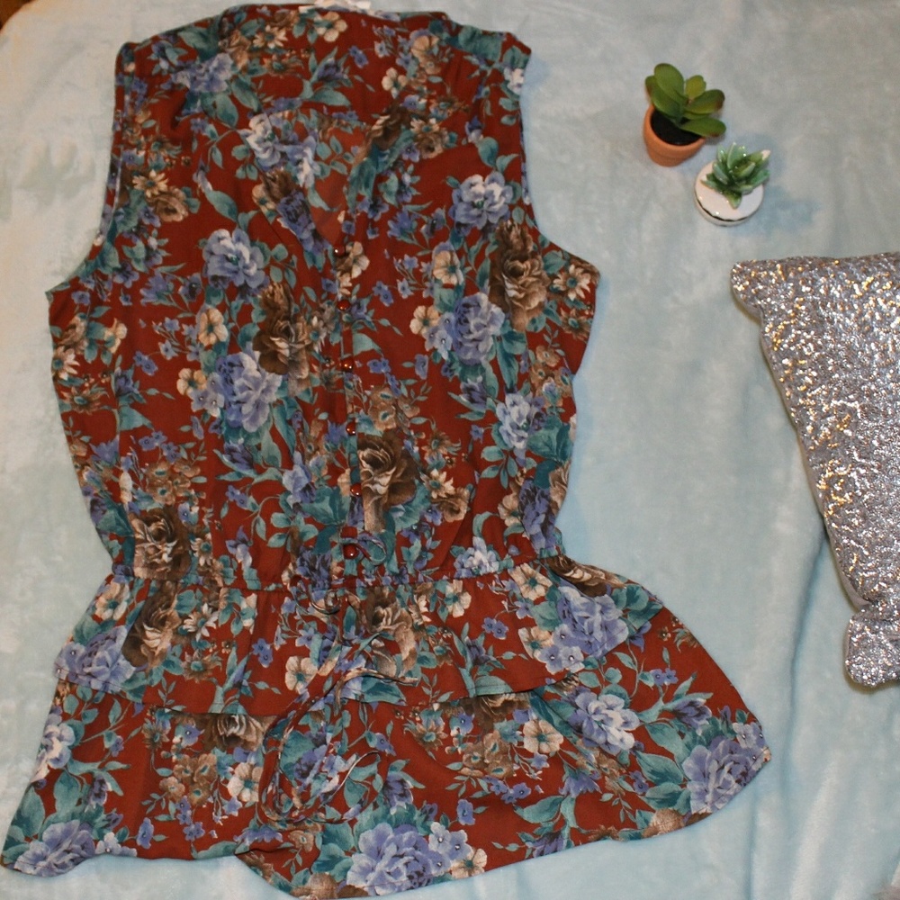 NWT Pleione Sleeveless Blouse - Picture 1 of 7